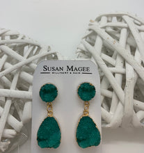 Load image into Gallery viewer, Green Zara Earrings
