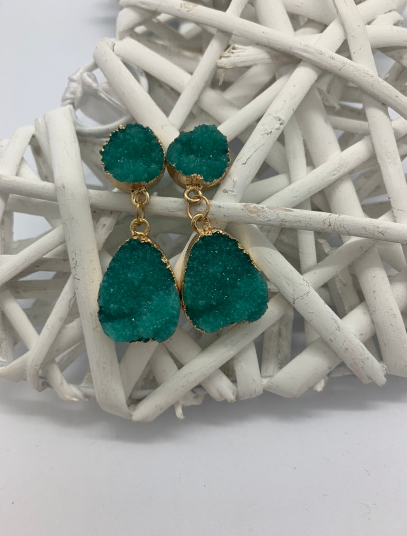 Green Zara Earrings